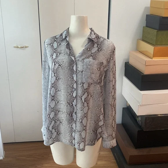 Chiffon Python Blouse - Picture 6 of 10